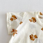 【66-90cm】セットアップ デニムロンパース&Tシャツ ベビー くま柄 - 画像 (9)
