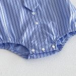 【66-90cm】ロンパース ベビー ストライプ フォマール - 画像 (8)
