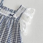 【73-100cm】セットアップ ベビー 女の子 チェック フリルスリーブ - 画像 (9)