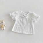 【66-90cm】セットアップ サロペットロンパース＆リブTシャツ ベビー 女の子 チェック柄 - 画像 (7)