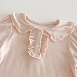 【66-90cm】セットアップ Tシャツ＆レースサロペットショートパンツ パフスリーブ - 画像 (8)
