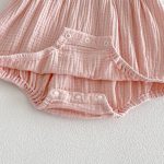 【66-90cm】ロンパース ベビー 女の子 レースフリル やわらか - 画像 (8)