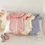 【66-90cm】ロンパース ベビー 女の子 おしゃれ フリル襟 - 画像 (16)