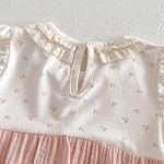 【66-90cm】ロンパース ベビー 女の子 レースフリル やわらか - 画像 (9)