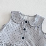【73-100cm】シャツ or ショートパンツ ベビー 女の子 ドット ノースリーブ - 画像 (9)