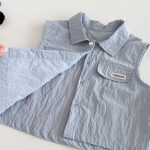 【73-100cm】セットアップ ベビー 韓国風 シンプル ノースリーブ - 画像 (9)