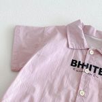【73-100cm】シャツ or ショートパンツ ベビー ダブルポケット 英字 - 画像 (9)