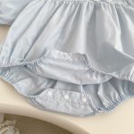 【66-90cm】ロンパース パフスリーブ ピーターパンカラー シンプル おしゃれ ベビー服 - 画像 (12)