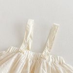 【66-90cm】セットアップ Tシャツ＆レースサロペットショートパンツ パフスリーブ - 画像 (10)