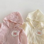 【73-100cm】UVパーカー ベビー 女の子 蝶結び 刺繍 - 画像 (10)