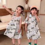 【80-150cm】セットアップ or ワンピース キッズ リゾート風 - 画像 (6)
