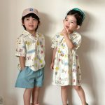 【80-150cm】セットアップ or ワンピース キッズ カートゥーンプリント - 画像 (3)