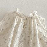 【73-100cm】セットアップ トップス&パンツ ベビー 女の子 小花柄 ノースリーブ レース裾 - 画像 (11)