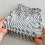 【66-90cm】二点セット 刺繍サロペット&ボーダータンクトップ - 画像 (11)