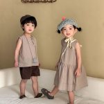 【80-150cm】セットアップ or ワンピース キッズ ストライプ - 画像 (3)