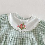 【66-110cm】ロンパースorワンピース グリーンチェック 姉妹服 - 画像 (9)