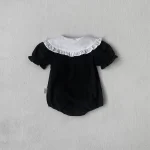 【66-90cm】ロンパース ベビー 女の子 半袖 韓国風 丸襟 - 画像 (27)
