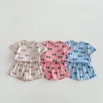 【80-130cm】セットアップ キッズ バイカラー 英字プリント - 画像 (4)