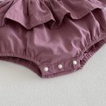 【66-90cm】セットアップ ブラウス&サロペットロンパース フリル襟 小花柄 - 画像 (12)