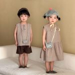 【80-150cm】セットアップ or ワンピース キッズ ストライプ