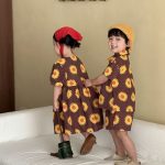 【80-150cm】セットアップ or ワンピース キッズ ひまわり - 画像 (7)