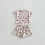 【80-130cm】セットアップ キッズ バイカラー 英字プリント - 画像 (9)