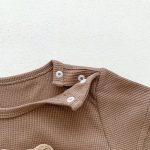 【66-90cm】ロンパース 半袖くま ワッペン ワッフル ベビー服 - 画像 (17)