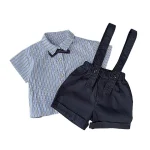 【73-110cm】セットアップ シャツ＆サロペット フォーマル - 画像 (16)