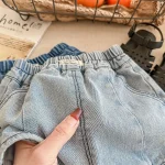 【80-130cm】ショートパンツ キッズ デニム 履きやすい - 画像 (4)