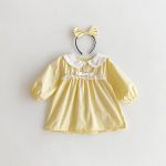 【66-120cm】ロンパース/ワンピース 可愛い キイロ 姉妹服 - 画像 (9)
