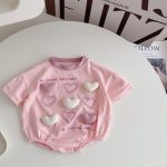 【66-90cm】ロンパース ハート 可愛い おしゃれ 赤ちゃん - 画像 (8)