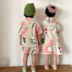 【80-150cm】セットアップ or ワンピース キッズ カラフル フラワー - 画像 (8)