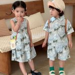 【80-150cm】セットアップ or ワンピース キッズ リゾート風 - 画像 (7)