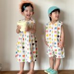【80-150cm】セットアップ or ワンピース キッズ りんご総柄