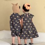 【80-150cm】セットアップ or ワンピース キッズ ドット - 画像 (8)