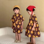 【80-150cm】セットアップ or ワンピース キッズ ひまわり - 画像 (8)