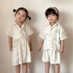 【80-150cm】セットアップ or ワンピース キッズ リネンシャツ - 画像 (6)