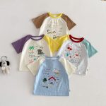 【73-120cm】セットアップ カラーバリ カートゥーン 可愛い ベビー服 - 画像 (9)