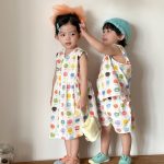 【80-150cm】セットアップ or ワンピース キッズ りんご総柄 - 画像 (5)