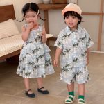 【80-150cm】セットアップ or ワンピース キッズ リゾート風 - 画像 (9)