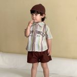 【80-150cm】セットアップ or ワンピース キッズ カラフル ボーダー - 画像 (8)