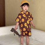 【80-150cm】セットアップ or ワンピース キッズ ひまわり - 画像 (5)
