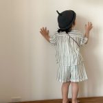 【80-150cm】セットアップ or ワンピース キッズ ストライプポケット - 画像 (11)