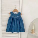 【66-130cm】ロンパース/ワンピース デニム ノースリーブ 姉妹服 - 画像 (16)
