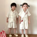 【80-150cm】セットアップ or ワンピース キッズ リネンシャツ - 画像 (9)