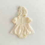 【66-90cm】ロンパース クリーム ワンピース風 おしゃれ 可愛い - 画像 (9)