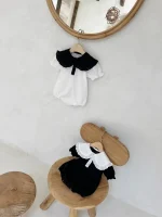 【66-90cm】ロンパース ベビー 女の子 半袖 韓国風 丸襟 - 画像 (21)
