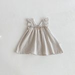 【80-120cm】ワンピース ストライプ フリル シンプル - 画像 (5)