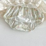 【66-90cm】ロンパース グリーン 花 プリンセス おしゃれ 女の子 - 画像 (12)