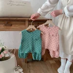【80-130cm】セットアップ ベビー ノースリーブ ドット柄 - 画像 (27)